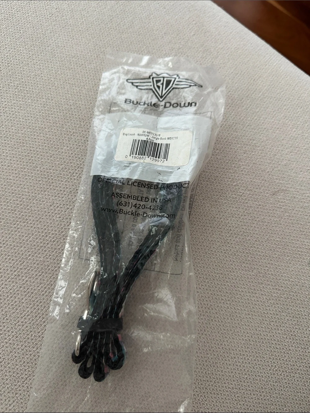 BUCKLE DOWN THE JUNGLE BOOK 4’ DOG LEASH 1/2” WIDE NEW